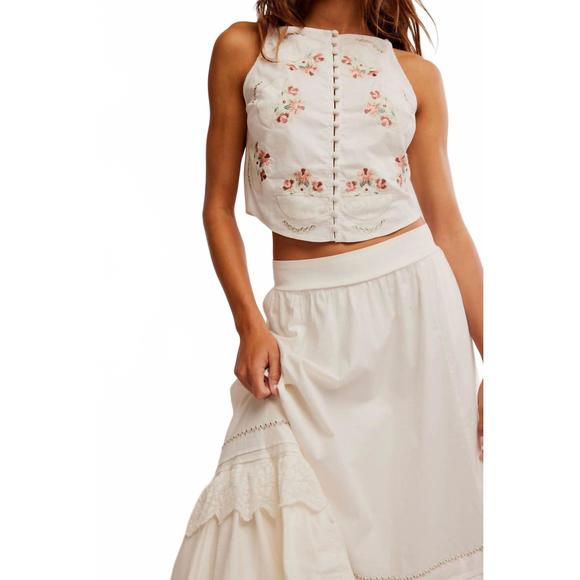 NEW FREE PEOPLE maeberrie set in white - Picture 3 of 4